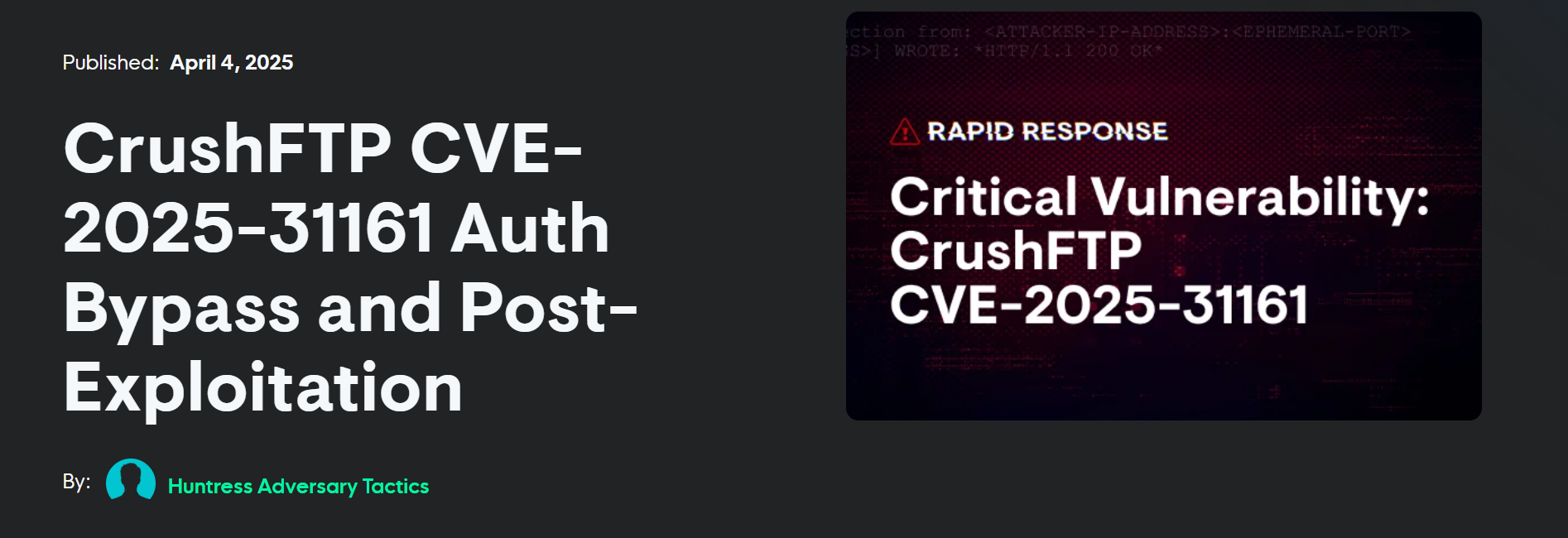 CVE research results showing CrushFTP vulnerability details